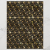 ブラック&金ゴールドアールデコスクラップブック紙シート (正面)