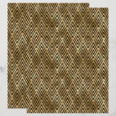 ブラック&金ゴールドアールデコスクラップブック紙シート (正面/裏面)