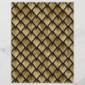 ブラック&金ゴールドアールデコスクラップブック紙シート (正面)