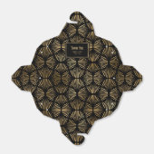 ブラック&金ゴールドアールデコ結婚ズ・サンキュー フェイバーボックス (折り畳みなし)