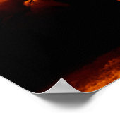 ブラック&金ゴールドウマランニングーズのポスター ポスター (角)