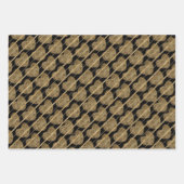 ブラック&金ゴールドエレガンス ラッピングペーパーシート (正面3)