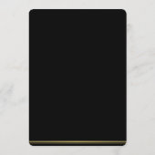 ブラック&金ゴールドエレガントなウェディングメニュー メニュー (裏面)