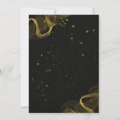 ブラック&金ゴールドエレガントウェディング招待状 招待状 (裏面)