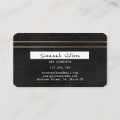 ブラック&金ゴールドエレガントクレジットカードスタイル 名刺 (裏面)