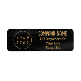 ブラック&金ゴールドエレガントプロフェッショナル ラベル