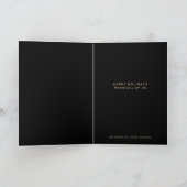 ブラック&金ゴールドエレガントモダン会社休日 シーズンカード (内部)