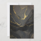 ブラック&金ゴールドエレガントラグジュアリーシック大理石パーティー 招待状 (裏面)