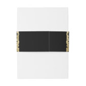 ブラック&金ゴールドエレガントヴィンテージ結婚式モノグラム 招待状ベリーバンド (裏面例)