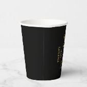 ブラック&金ゴールドエレガント21歳の誕生日パーティーカクテル 紙コップ (右)