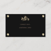 ブラック&金ゴールドオートバイショップの名刺 名刺 (裏面)