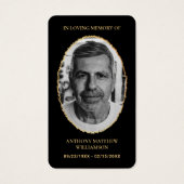 ブラック&金ゴールドカスタムフォトメモリアルカード (正面)