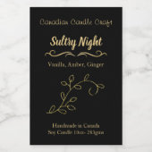 ブラック&金ゴールドカスタム製品 フードラベル (シングルラベル)