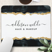 ブラック&金ゴールドカラーサロン事業 マウスパッド