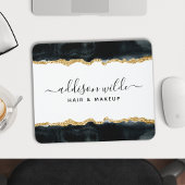 ブラック&金ゴールドカラーサロン事業 マウスパッド