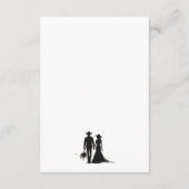 ブラック&金ゴールドカントリーウェディング エンクロージャーカード (裏面)