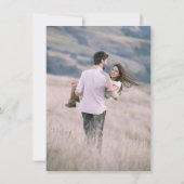 ブラック&金ゴールドカントリーウェディング セーブザデート (裏面)