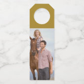 ブラック&金ゴールドカントリーウェディング ボトルネックタグ (裏面)