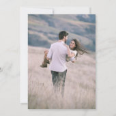 ブラック&金ゴールドカントリーウェディング 招待状 (裏面)