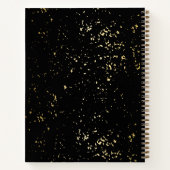 ブラック&金ゴールドキラキラベーカリーベーキング器具 ノートブック (裏面)