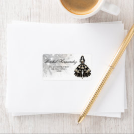 ブラック&金ゴールドキンセアニラガール ラベル