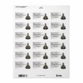 ブラック&金ゴールドキンセアニラガール ラベル (フルシート)