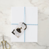 ブラック&金ゴールドキンセアニラパーティーの好意ラベル ギフトタグ (より糸付き)