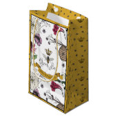 ブラック&金ゴールドクイーンビーマザーズ日写真 スモールペーパーバッグ (正面アングル)