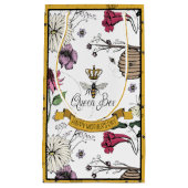 ブラック&金ゴールドクイーンビーマザーズ日写真 スモールペーパーバッグ (正面)