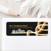 ブラック&金ゴールドクラスビジネス差出人住所 ラベル (インサイチュ)