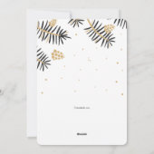 ブラック&金ゴールドクリスマスホリデーカード シーズンカード (裏面)