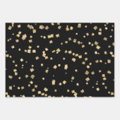 ブラック&金ゴールドクリスマス ラッピングペーパーシート (正面3)