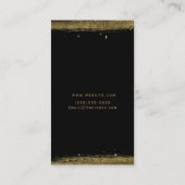 ブラック&金ゴールドグモダンラモアグランジラムシック 名刺 (裏面)