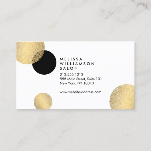 ブラック&金ゴールドグラマーと美しいロイヤリティカード ロイヤリティカード (裏面)