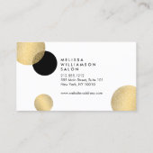 ブラック&金ゴールドグラマー&美しいアポイントメントカード 予約カード (裏面)