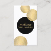 ブラック&金ゴールドグラマー&美しい名刺 名刺 (正面)