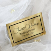 ブラック&金ゴールドグラムウェディングプランナー名刺 名刺