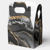 ブラック&金ゴールドグリッターアゲート フェイバーボックス (オープン)