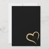 ブラック&金ゴールドグリッターアールデコ結婚スタイル 招待状 (裏面)