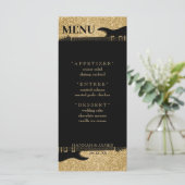 ブラック&金ゴールドグリッターギターウェディングレセプション メニュー (スタンド正面)