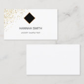 ブラック&金ゴールドグリッターグリッター美しいサロン コーリングカード (正面/裏面)