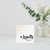 ブラック&金ゴールドグリッターグリッター美しいサロン ロイヤリティカード (スタンド正面)