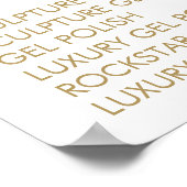 ブラック&金ゴールドグリッターサロンメニューウォールポスター ポスター (角)