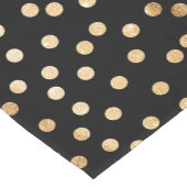 ブラック&金ゴールドグリッターシティドットテーブルランナー ショートテーブルランナー (コーナー)