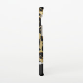 ブラック&金ゴールドグリッタージャガープリントダイヤモンド SAMSUNG GALAXYケース (左側)