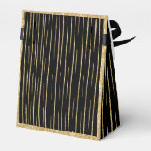 ブラック&金ゴールドグリッタースパークルバースデーパーティカスタムー フェイバーボックス (裏面サイド)