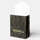 ブラック&金ゴールドグリッタースパークルバースデーパーティカスタムー フェイバーボックス (オープン)