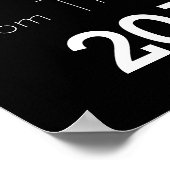 ブラック&金ゴールドグリッターハッピーニューイヤーポスター ポスター (角)