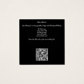 ブラック&金ゴールドグリッターハロービジネスカード (裏面)