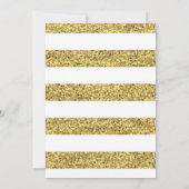 ブラック&金ゴールドグリッターベビーシャワー招待状 招待状 (裏面)